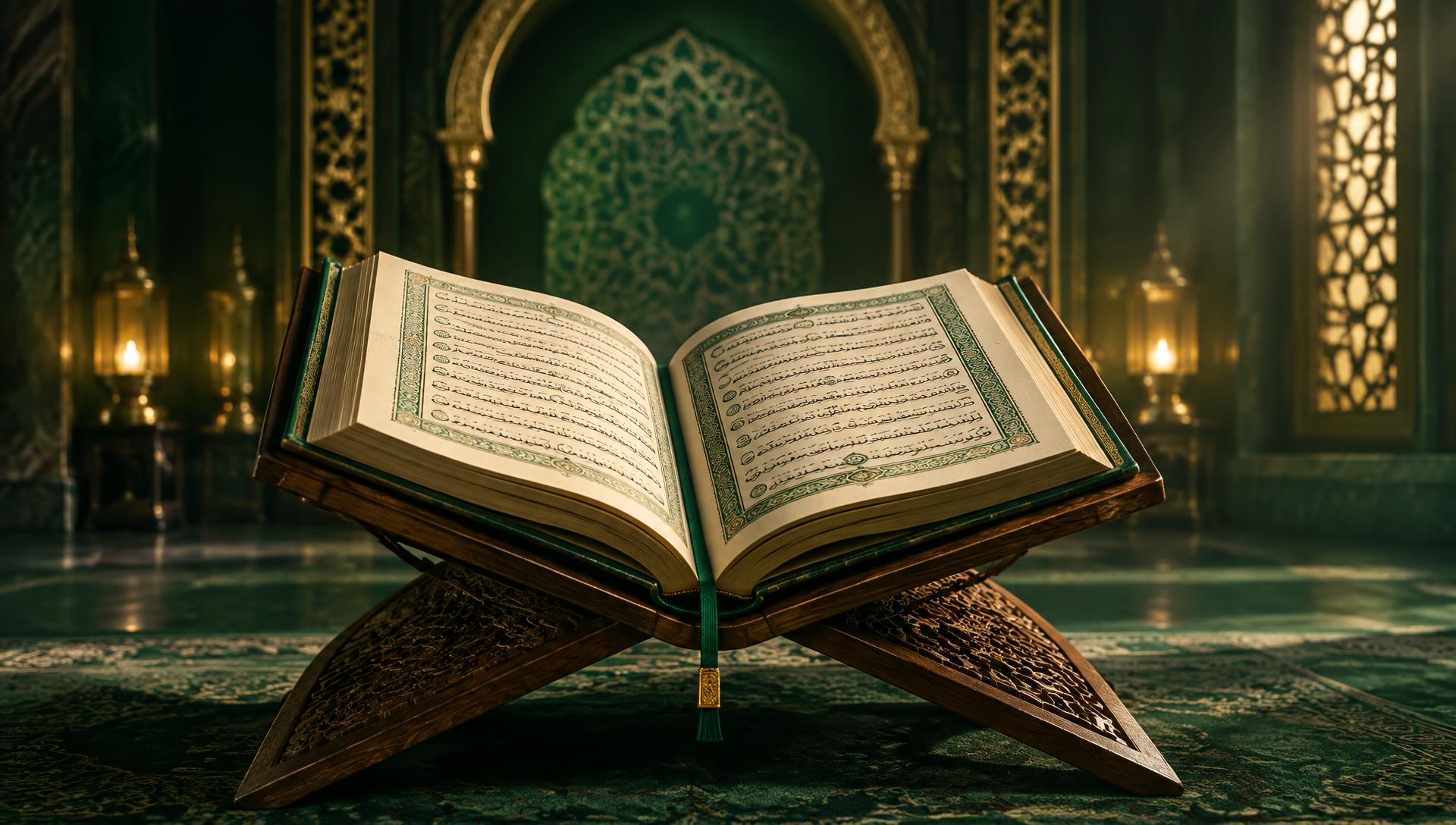 Quran study in a calm learning space
